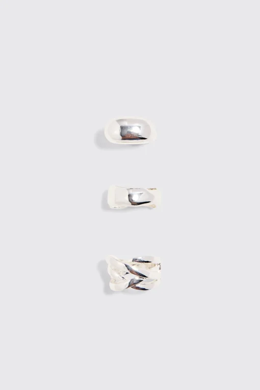 boohooMAN 3 Pack Chunky Rings In | UK| Jewellery & Watches