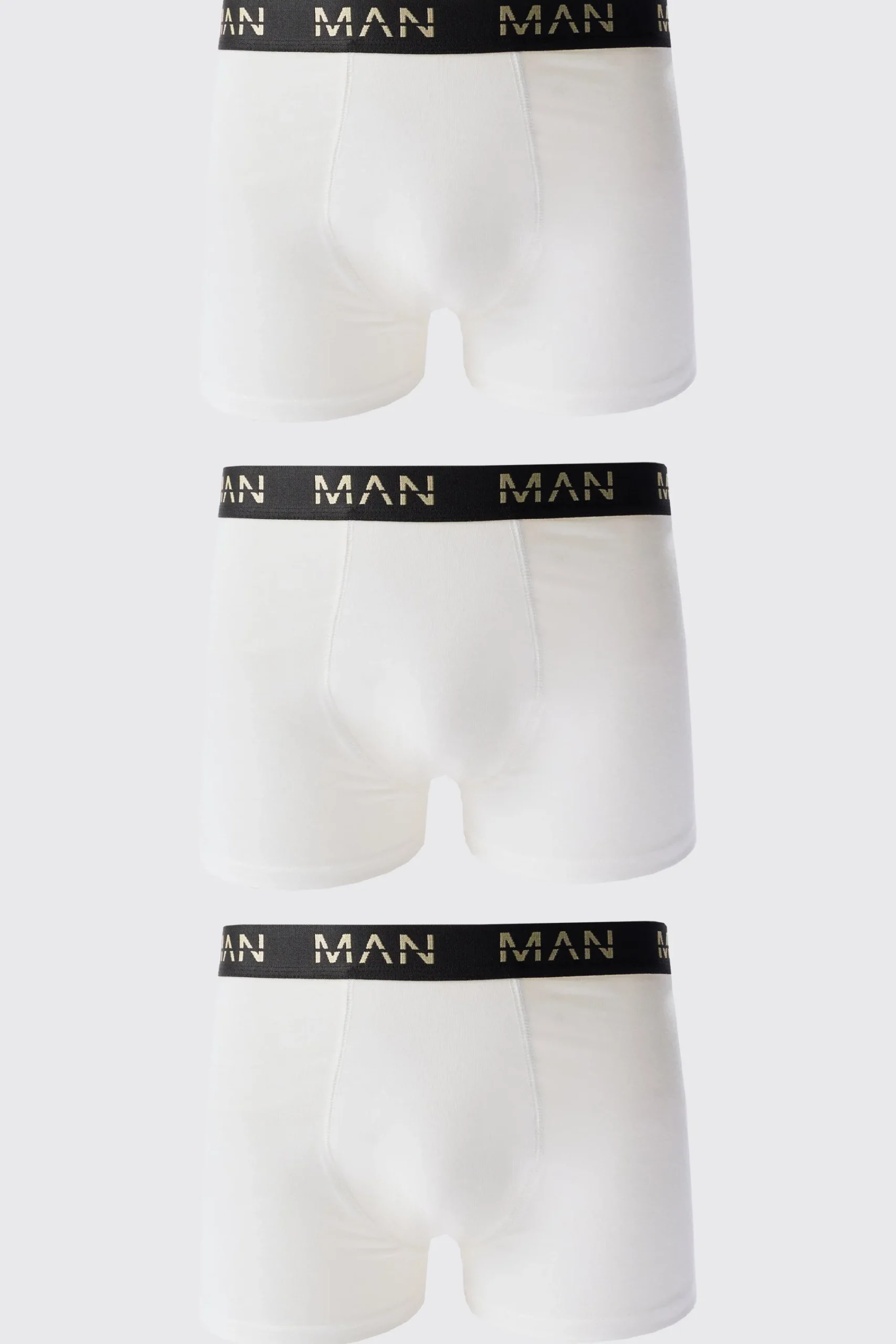 boohooMAN 3 Pack Gold Man Dash Boxers In | UK| Underwear & Socks|Underwear & Socks