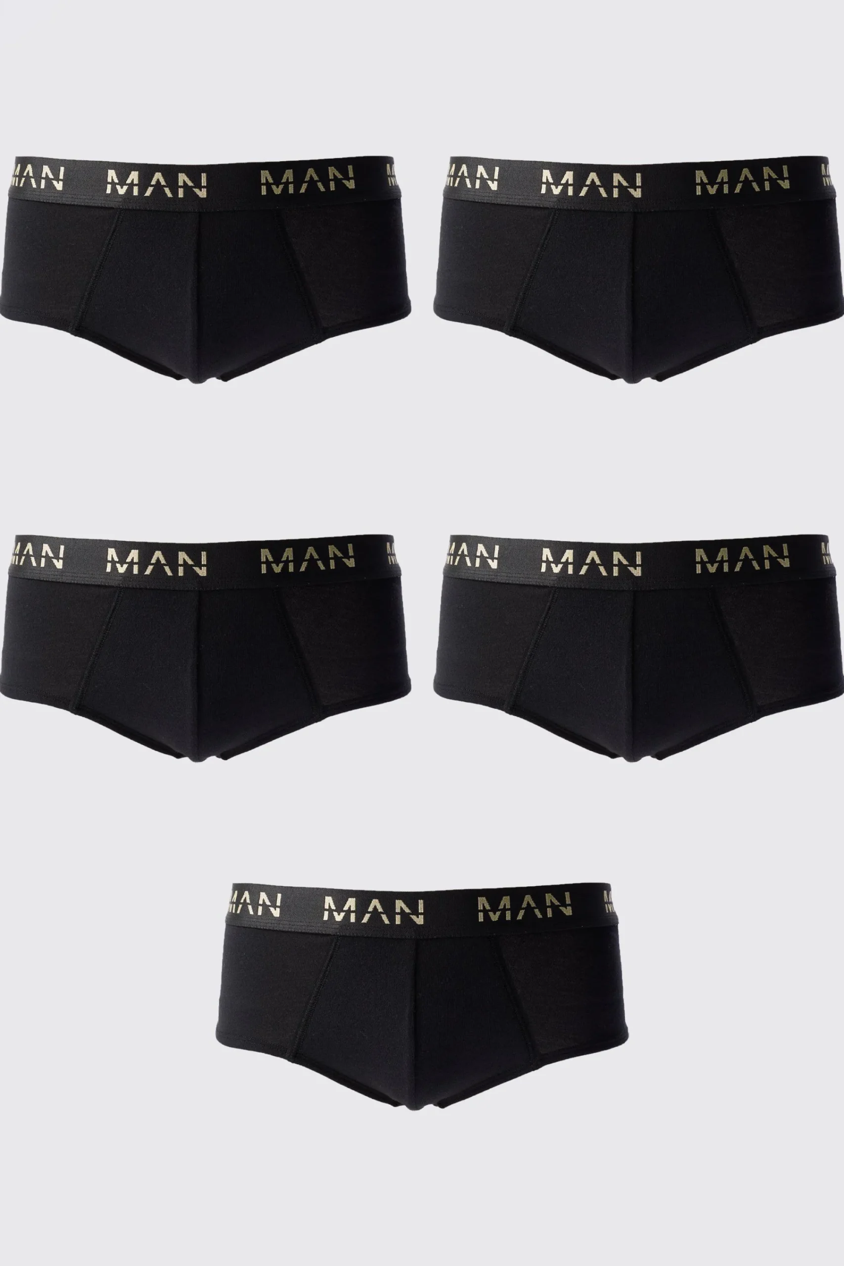 boohooMAN 5 Pack Gold Man Dash Briefs In | UK| Underwear & Socks|Underwear & Socks