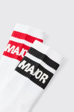 boohooMAN 2 Pack Major League Skeleton Sports Socks | UK| Underwear & Socks|Underwear & Socks