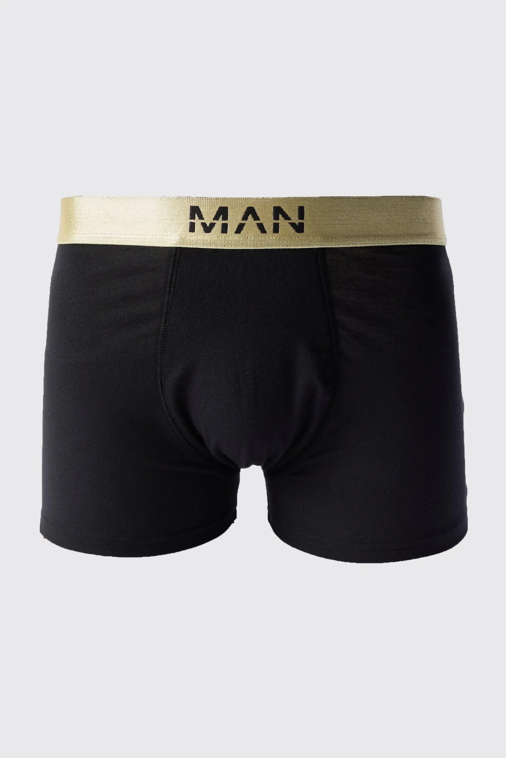 boohooMAN 3 Pack Man Dash Gold Waistband Boxers In | UK| Underwear & Socks|Underwear & Socks