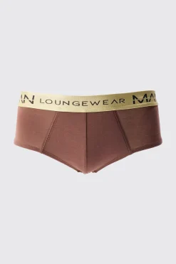 boohooMAN 5 Pack Man Lounge Gold Waistband Briefs | UK| Underwear & Socks|Underwear & Socks