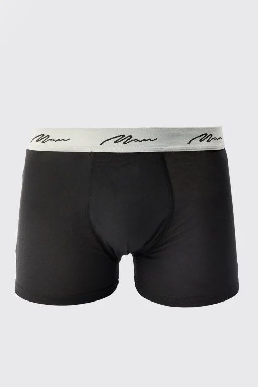 boohooMAN 3 Pack Man Signature Check Printed Boxers | UK| Underwear & Socks|Underwear & Socks