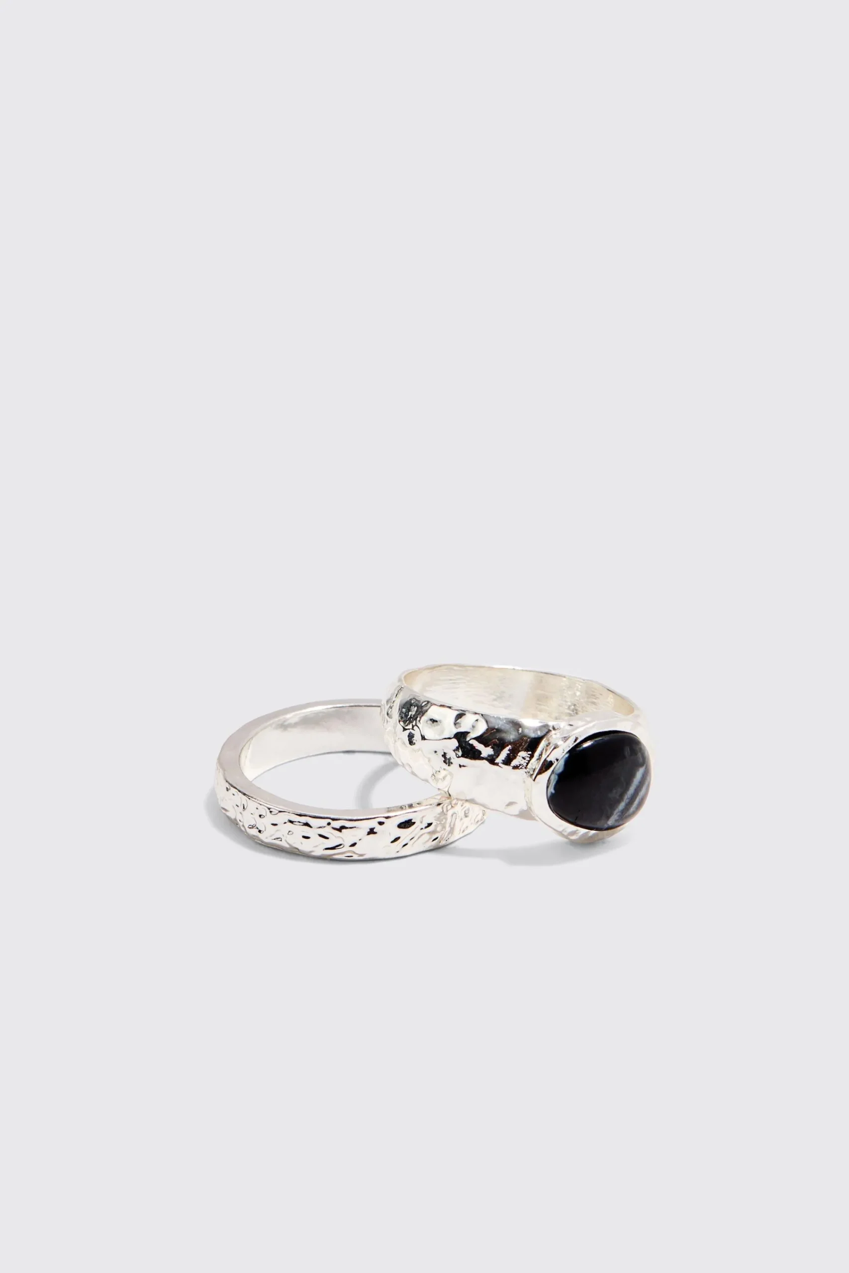 boohooMAN 2 Pack Marble Stone Rings In | UK| Jewellery & Watches