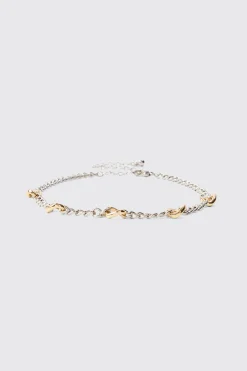 boohooMAN 2 Pack Mix Metal Bracelets | UK| Jewellery & Watches