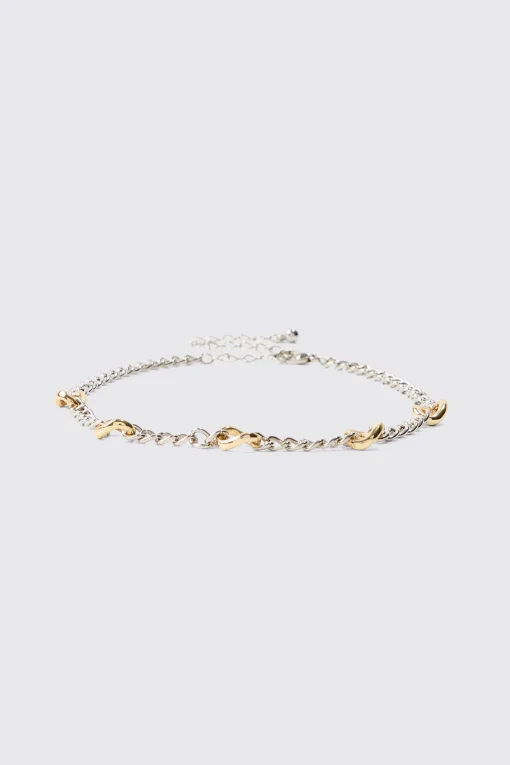 boohooMAN 2 Pack Mix Metal Bracelets | UK| Jewellery & Watches