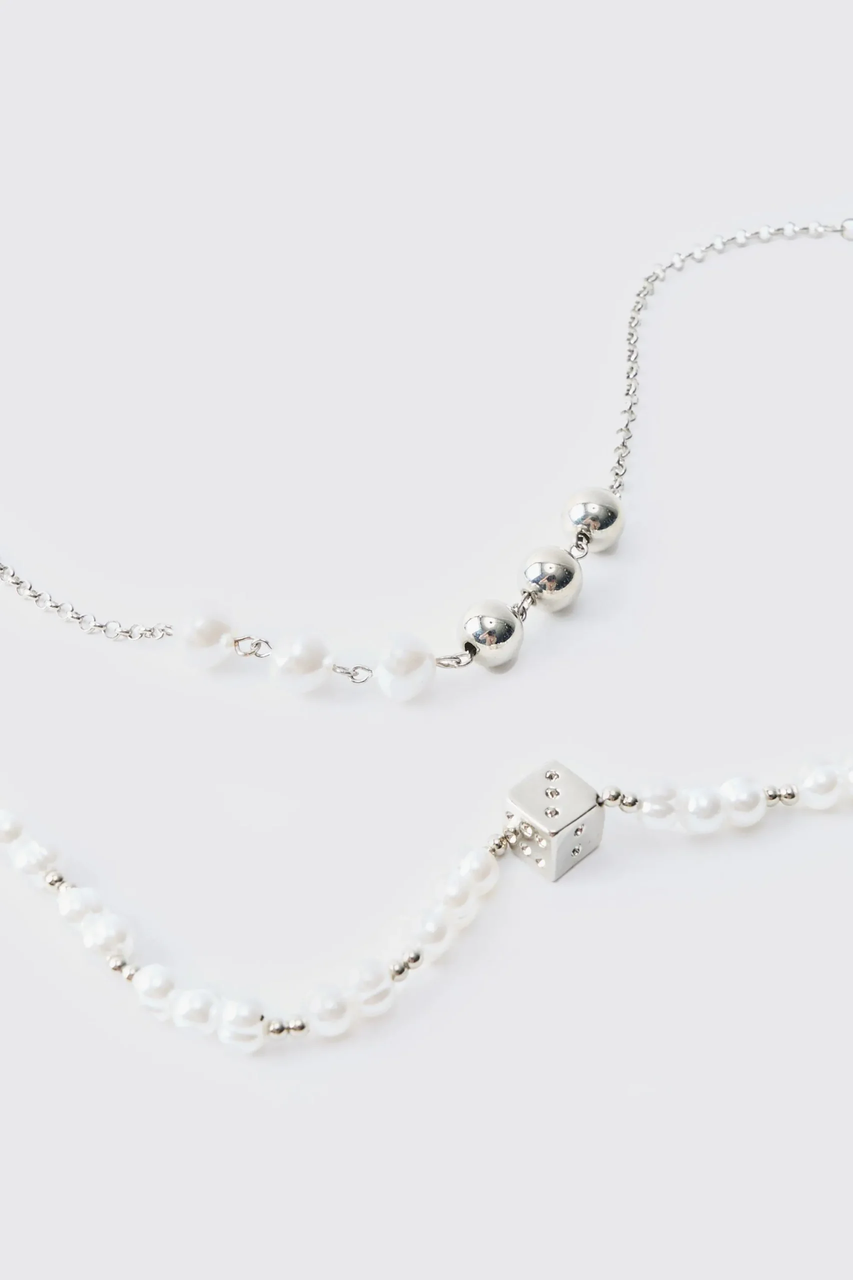 boohooMAN 2 Pack Pearl And Dice Pendant Bracelets | UK| Jewellery & Watches