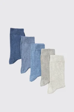 boohooMAN 5 Pack Plain Socks | UK| Underwear & Socks|Underwear & Socks