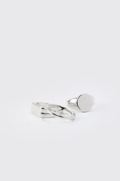 boohooMAN 3 Pack Signet Rings | UK| Jewellery & Watches