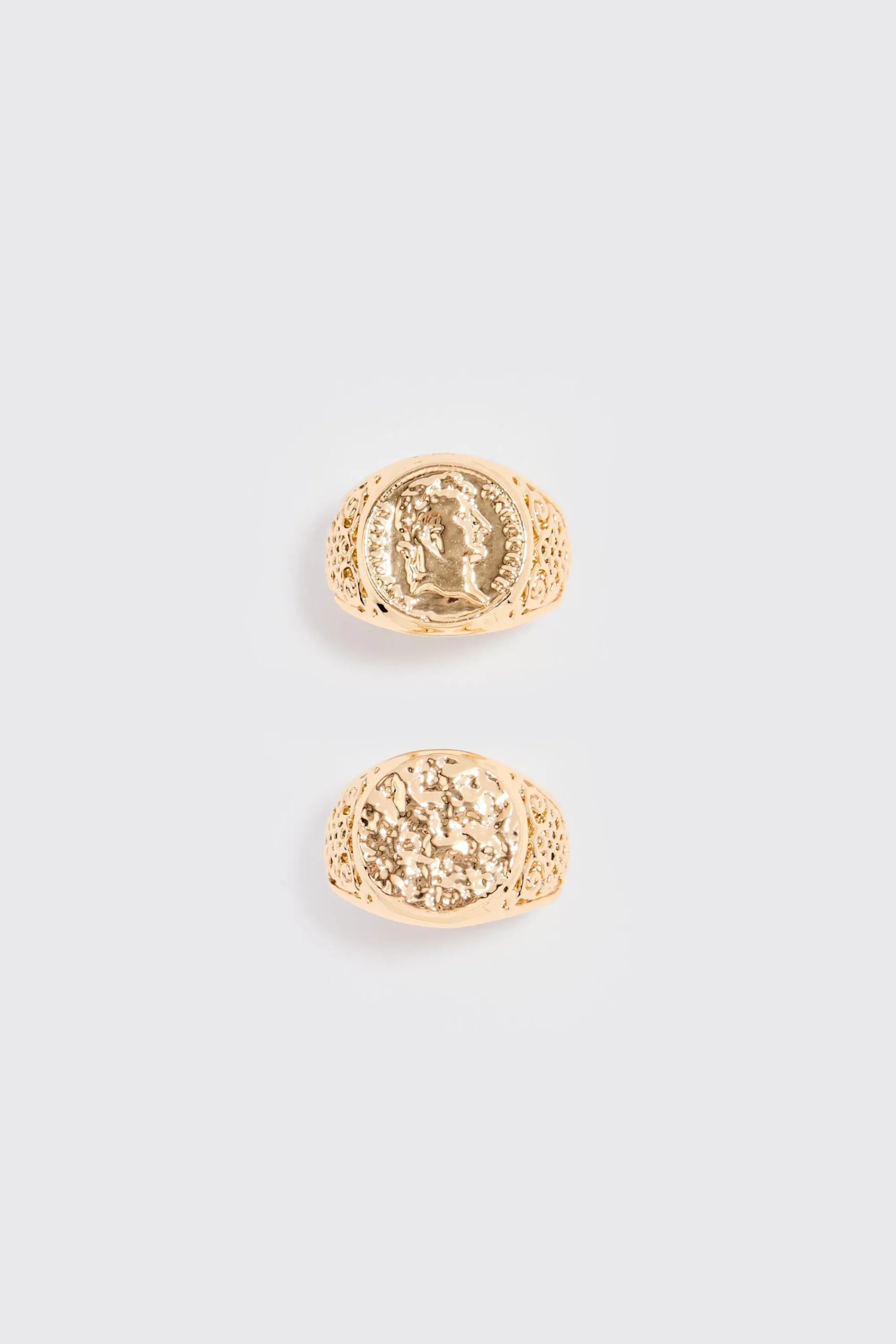 boohooMAN 2 Pack Signet Rings In | UK| Jewellery & Watches