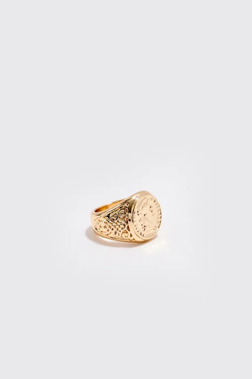 boohooMAN 2 Pack Signet Rings In | UK| Jewellery & Watches