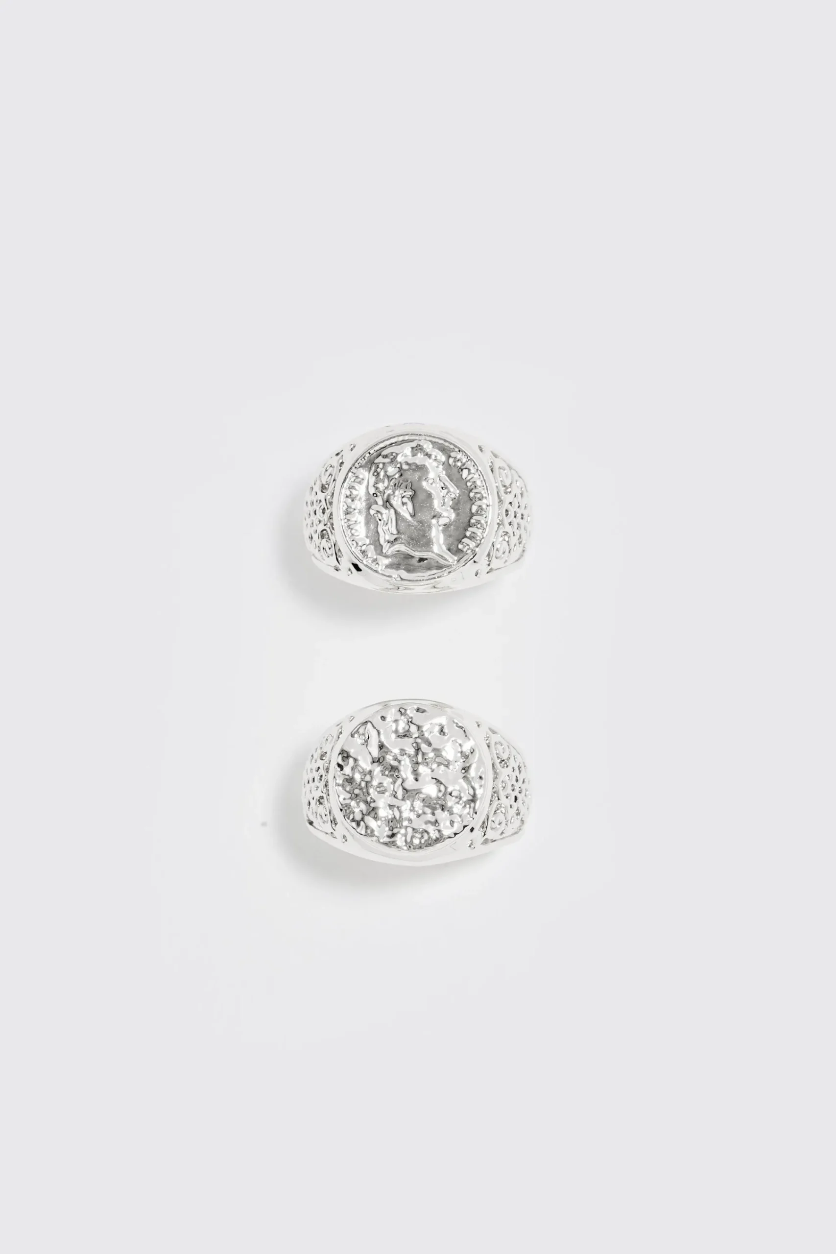 boohooMAN 2 Pack Signet Rings In | UK| Jewellery & Watches