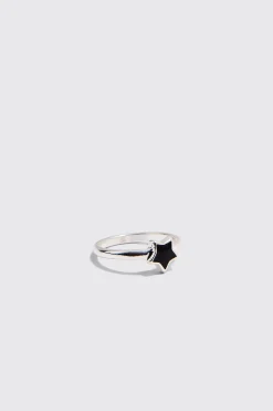 boohooMAN 3 Pack Star Graphic Rings In | UK| Jewellery & Watches