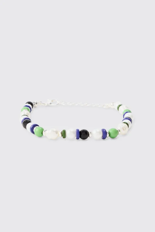 boohooMAN 5 Pack Star Mixed Bead Bracelets | UK| Jewellery & Watches