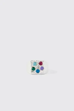 boohooMAN 3 Pack Stone Rings | UK| Jewellery & Watches