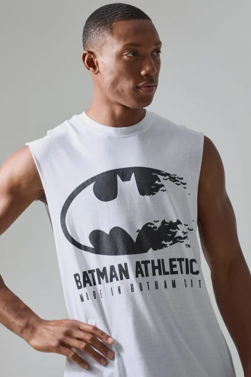 Active Batman Athletics License Reg Fit Tank | UK^boohooMAN Clearance