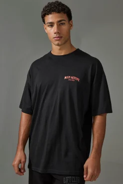 Active Oversized No Days Off Lift Heavy T-shirt | UK^boohooMAN Sale