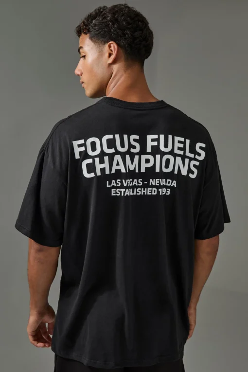 Active Oversized UFC Focus Fuels Champions License T-shirt | UK^boohooMAN