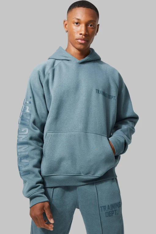 boohooMAN Active Training Dept Boxy Hooded Tracksuit | UK| Tracksuits