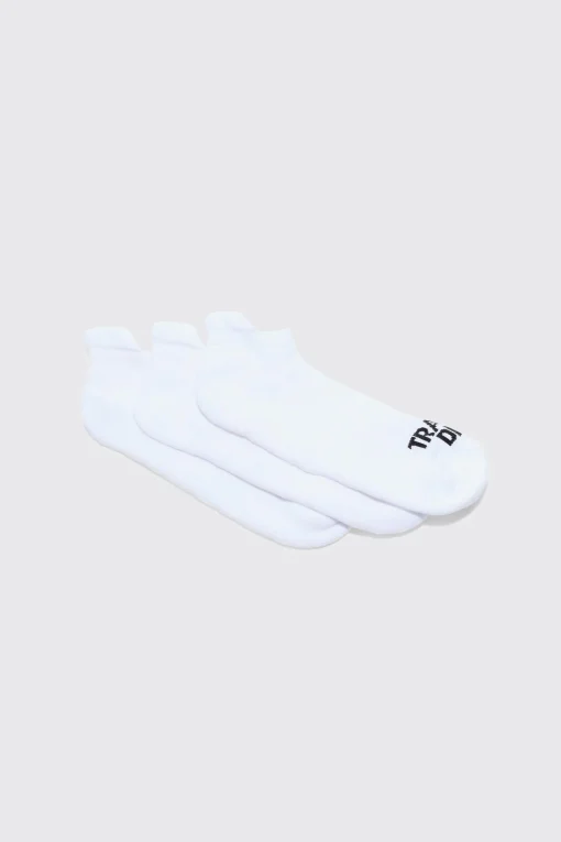 boohooMAN Active Training Dept Cushioned Trainer 3 Pack Socks | UK| Underwear & Socks|Underwear & Socks