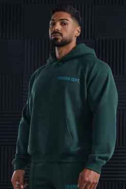 boohooMAN Active Training Dept Oversized Boxy Hoodie | UK| Hoodies & Sweatshirts