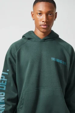boohooMAN Active Training Dept Oversized Boxy Hoodie | UK| Hoodies & Sweatshirts