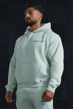 boohooMAN Active Training Dept Oversized Boxy Hoodie | UK| Hoodies & Sweatshirts