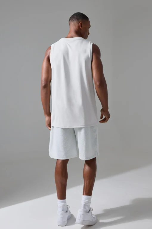 boohooMAN Active Training Dept Oversized Mesh 9inch Basketball Short | UK| Shorts