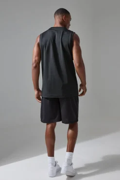 boohooMAN Active Training Dept Oversized Mesh 9inch Basketball Short | UK| Shorts