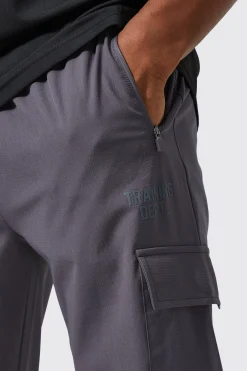 boohooMAN Active Training Dept Tapered Cargo Joggers | UK| Trousers|Joggers