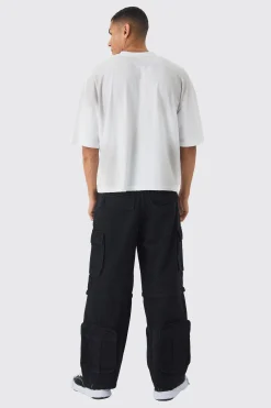 boohooMAN Baggy Fit Cargo Zip Off Jeans | UK| Jeans