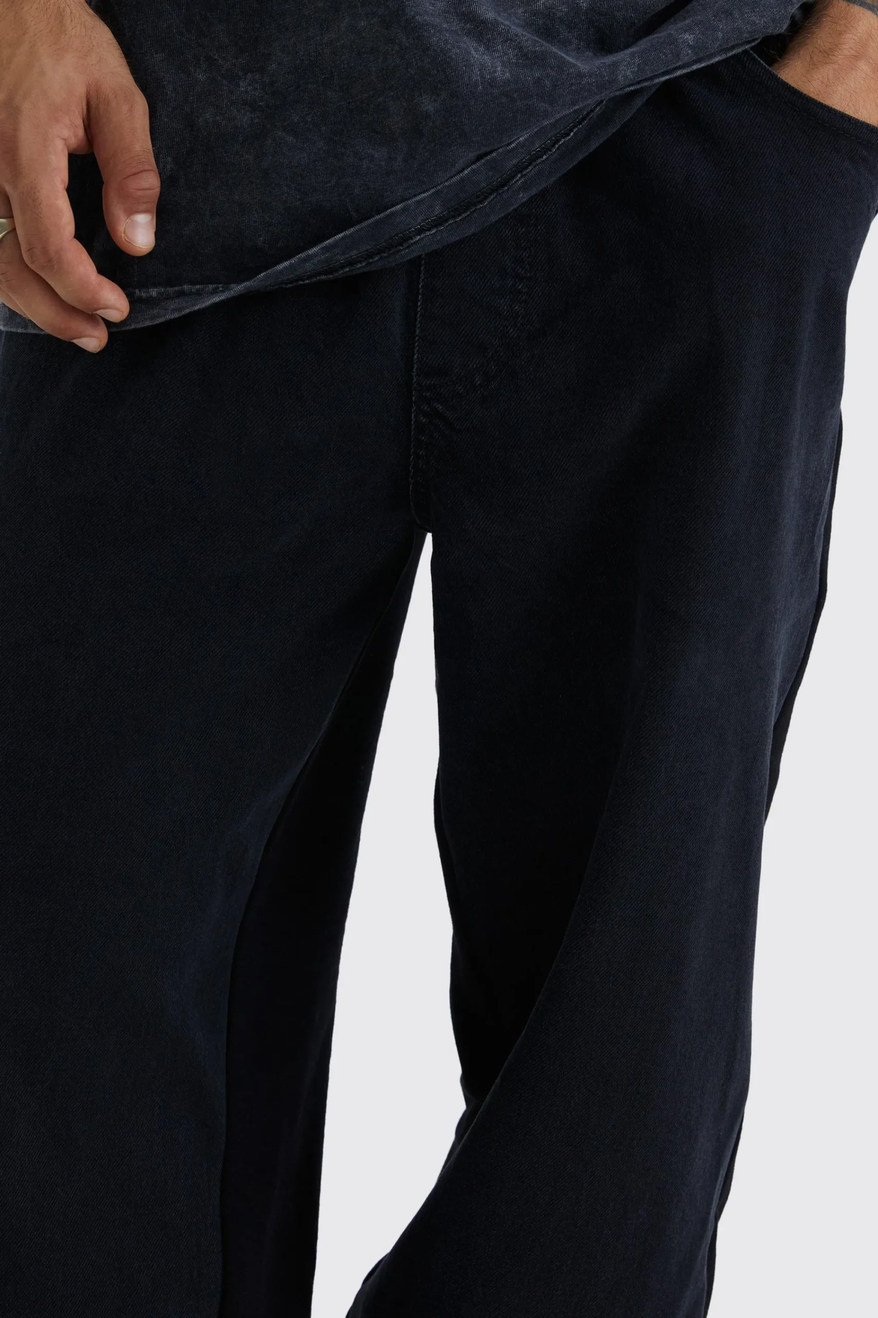 boohooMAN Baggy Fit Elastic Waist Hybrid Jogger Jean | UK| Trousers|Jeans