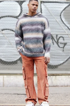 boohooMAN Baggy Multi Pocket Acid Wash Cord Trouser In | UK| Trousers|Cargos