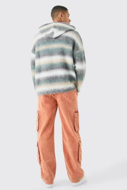 boohooMAN Baggy Multi Pocket Acid Wash Cord Trouser In | UK| Trousers|Cargos