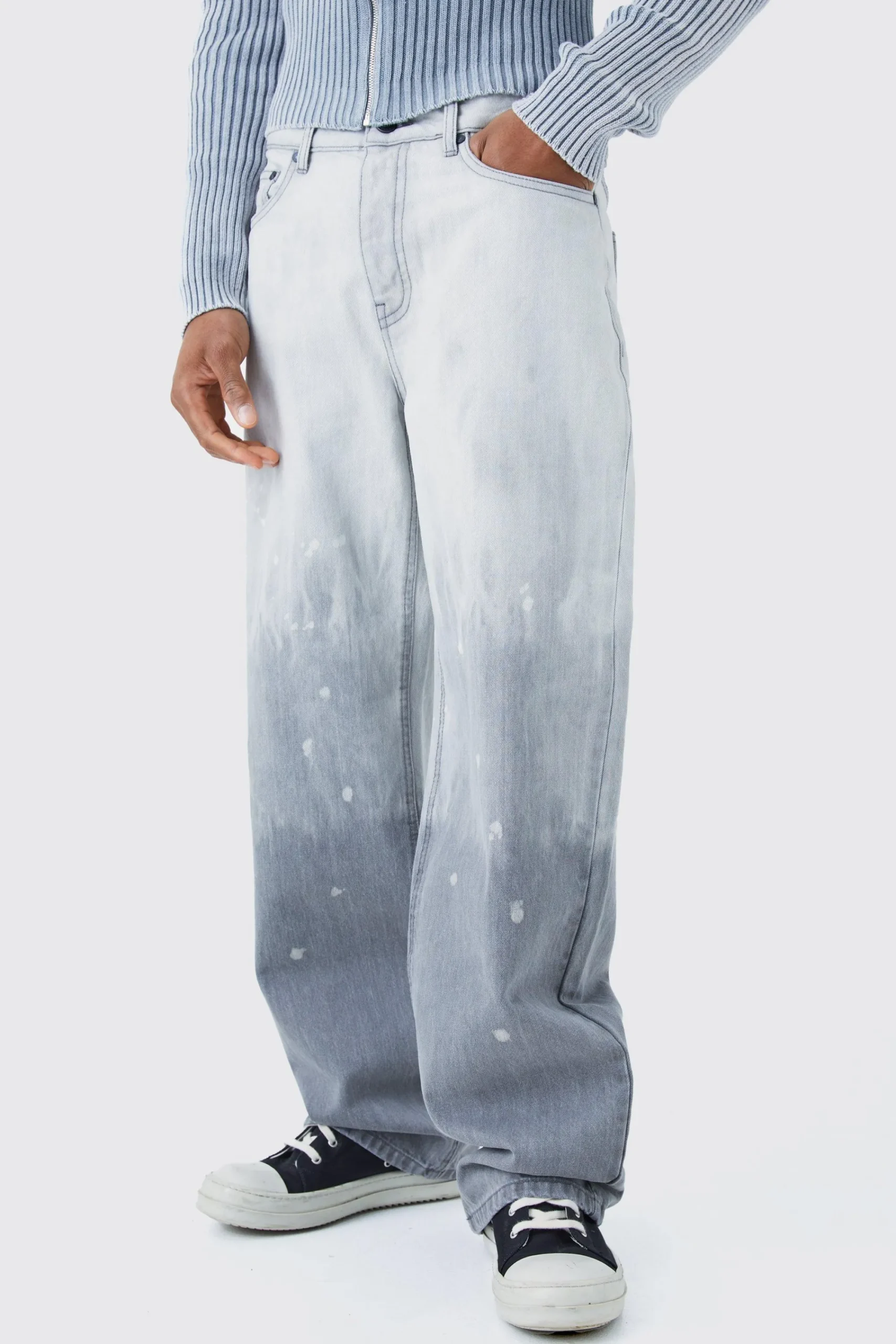 boohooMAN Baggy Rigid Bleached Jeans In | UK| Trousers|Jeans