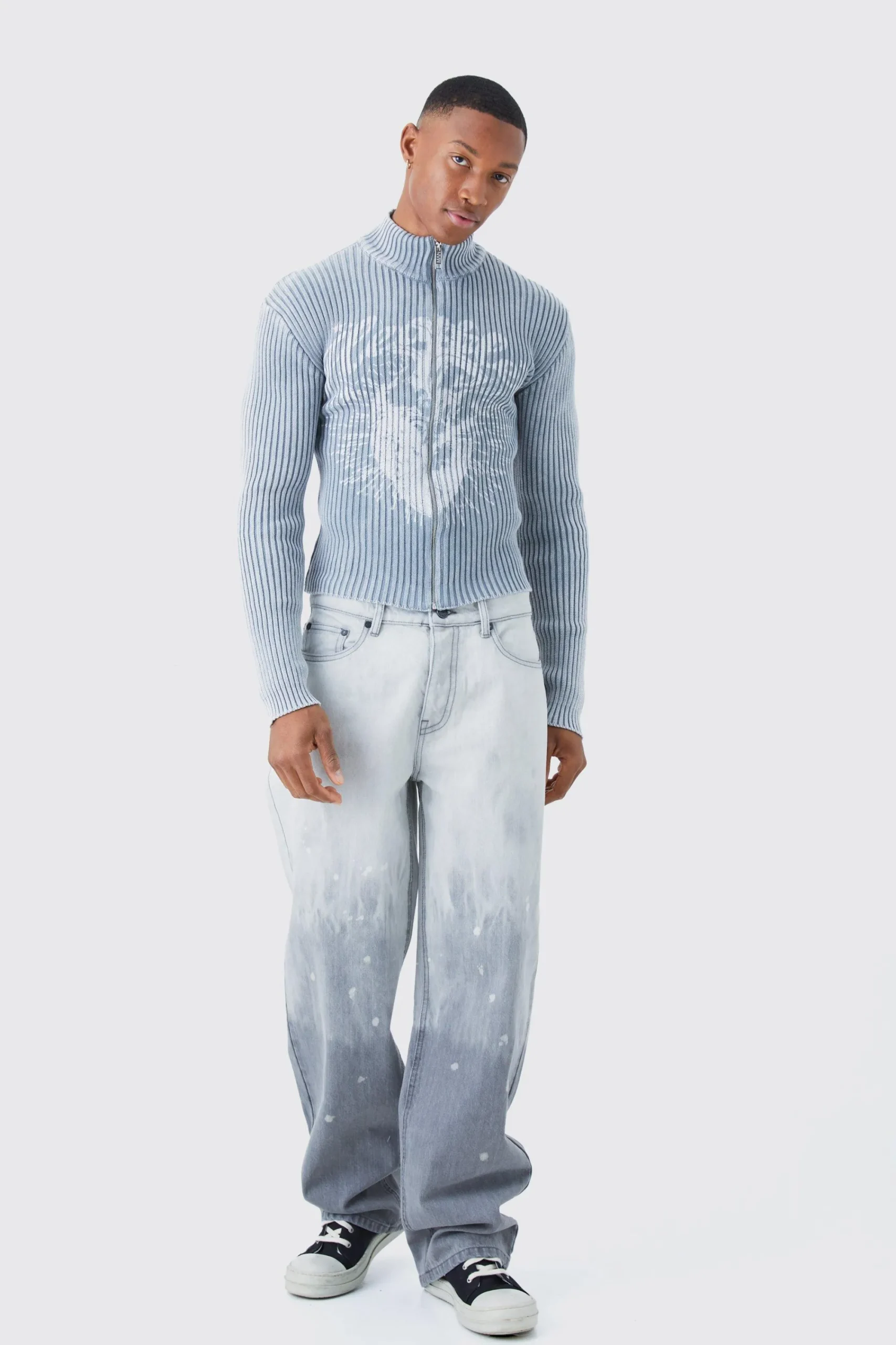boohooMAN Baggy Rigid Bleached Jeans In | UK| Trousers|Jeans