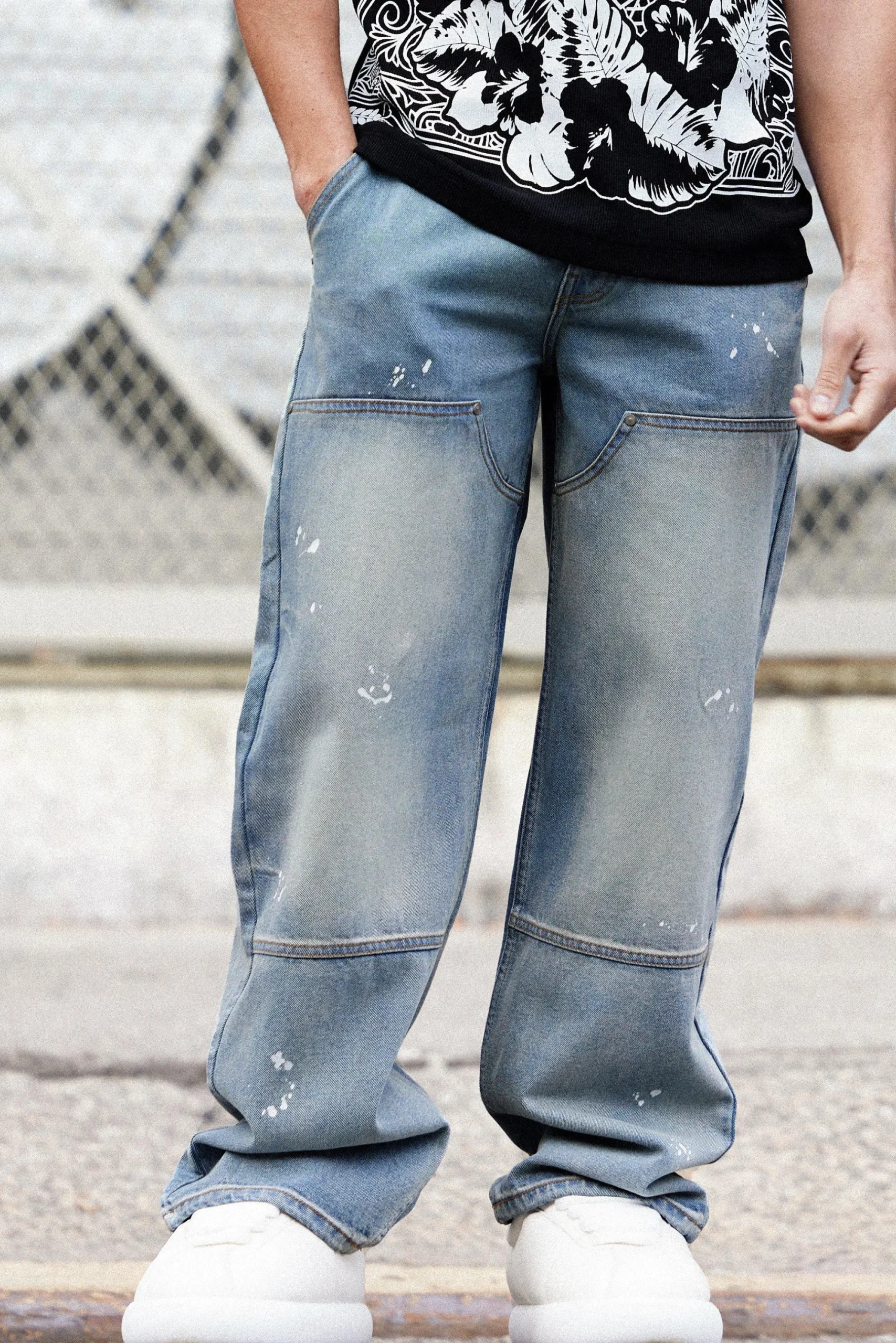 boohooMAN Baggy Rigid Carpenter Jeans | UK| Trousers|Jeans