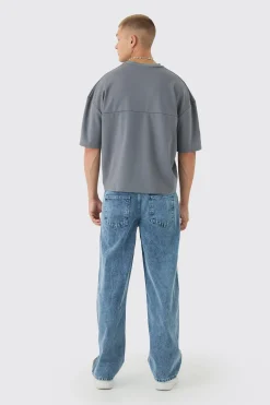 boohooMAN Baggy Rigid Elasticated Waist Moto Jeans | UK| Trousers|Jeans