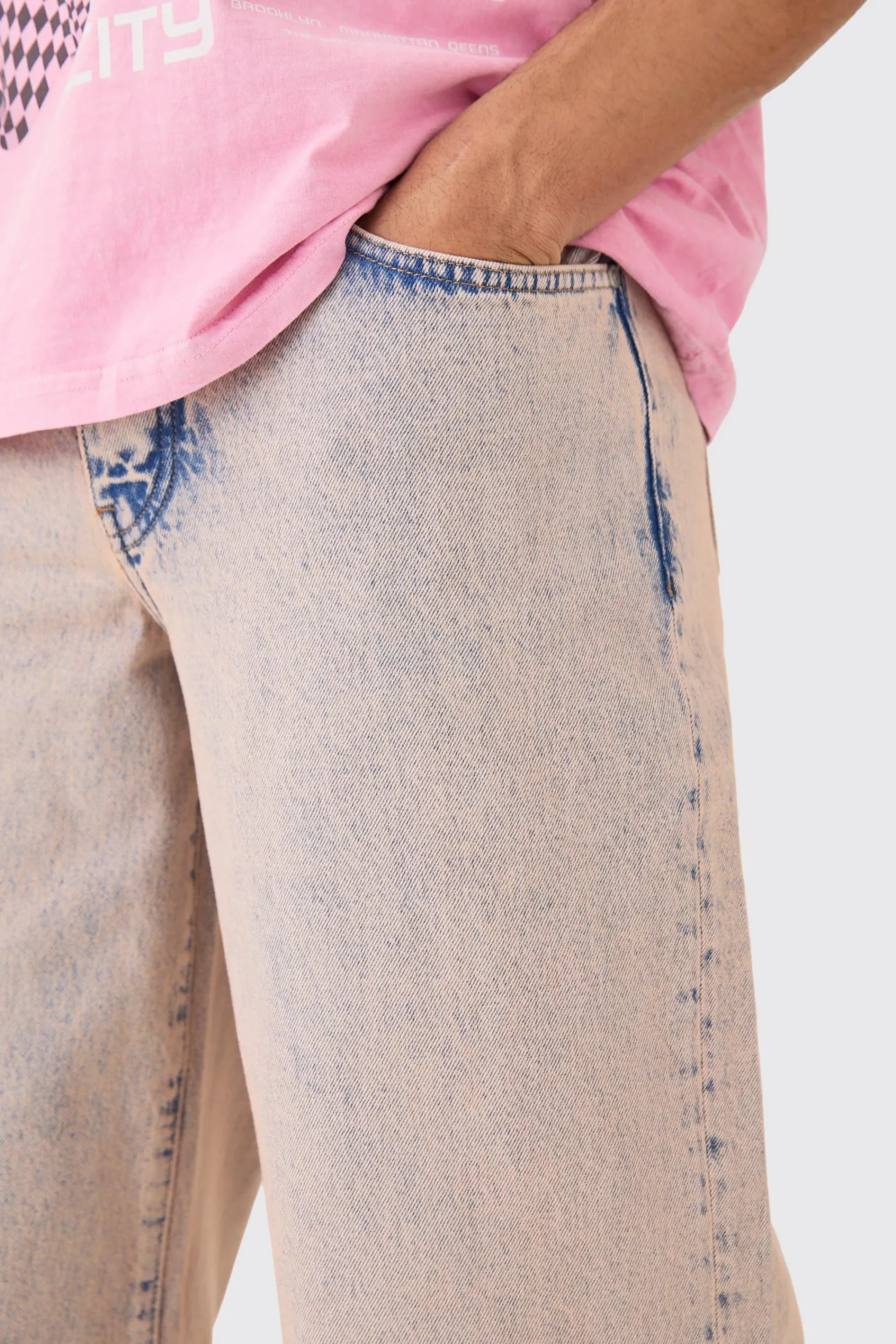 boohooMAN Baggy Rigid Tint Slit Knee Jeans | UK| Trousers|Jeans