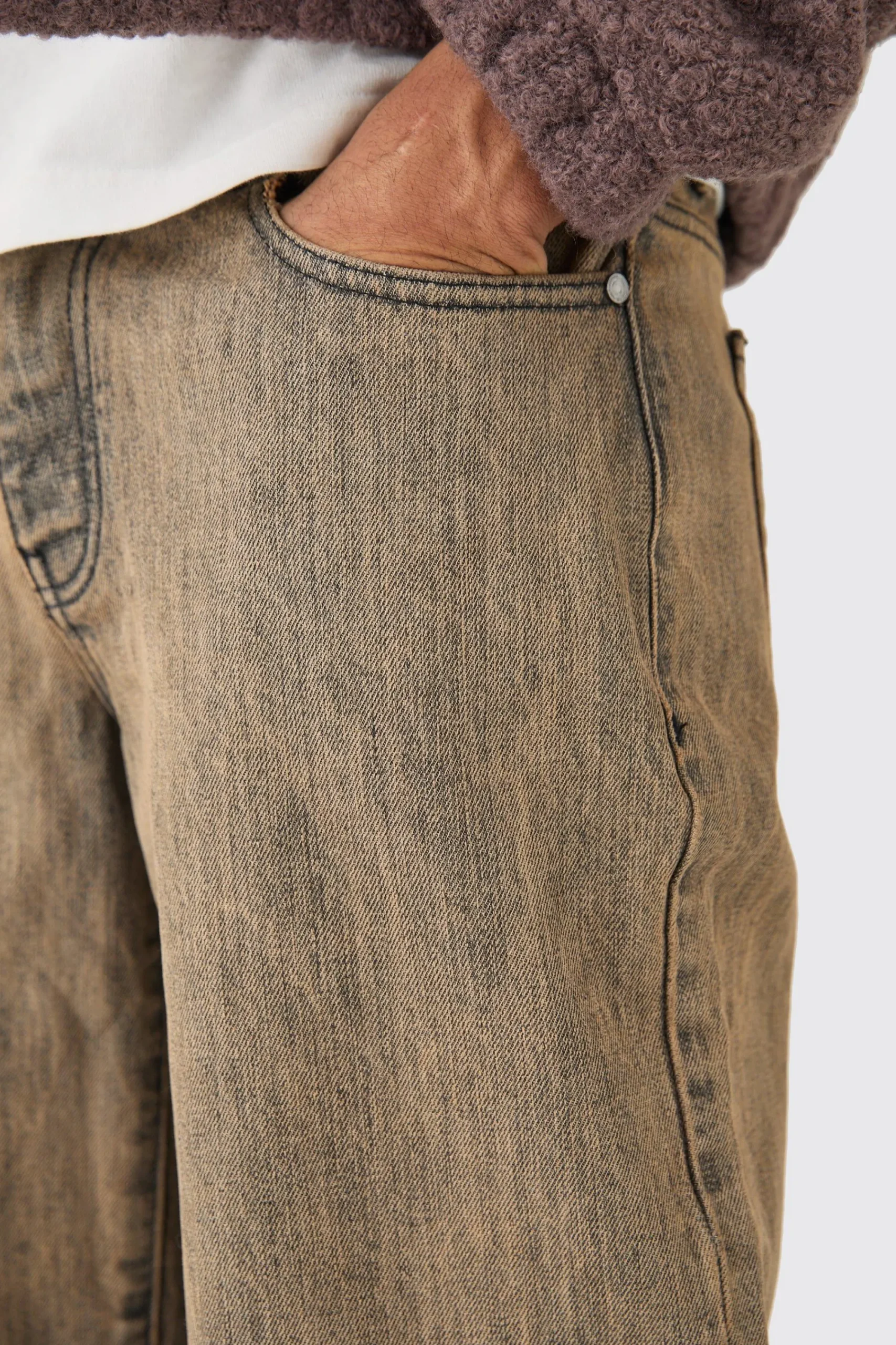 boohooMAN Baggy Rigid Ripped Knee Jeans In | UK| Trousers|Jeans