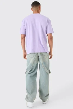 boohooMAN Baggy Rigid Strap Detail Ripped Knee Jeans In | UK| Trousers|Jeans