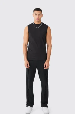 Basic Man Signature Tank | UK^boohooMAN New