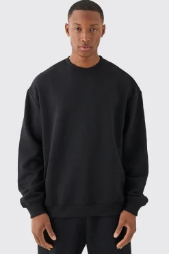 boohooMAN Basic Oversized Crew Neck Sweatshirt | UK| Hoodies & Sweatshirts