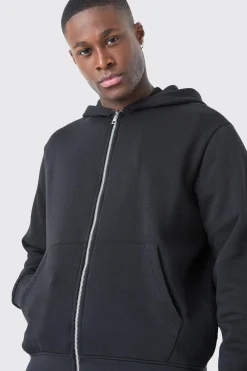 boohooMAN Basic Zip Through Hoodie | UK| Hoodies & Sweatshirts