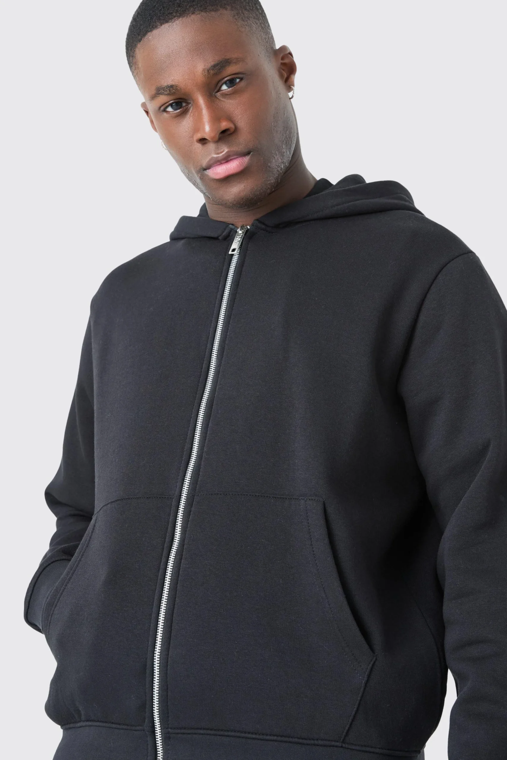 boohooMAN Basic Zip Through Hoodie | UK| Hoodies & Sweatshirts