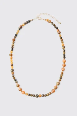 boohooMAN Beaded Necklace In | UK| Jewellery & Watches