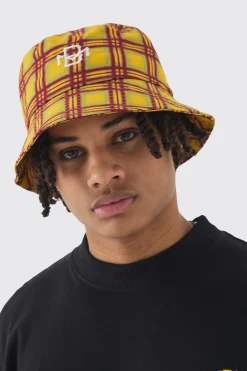boohooMAN BM Checked Bucket Hat In | UK| Hats & Caps
