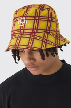boohooMAN BM Checked Bucket Hat In | UK| Hats & Caps