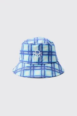 boohooMAN BM Checked Bucket Hat In | UK| Hats & Caps
