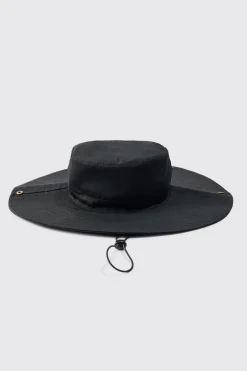 boohooMAN BM Wide Brim Bucket Hat In | UK| Hats & Caps